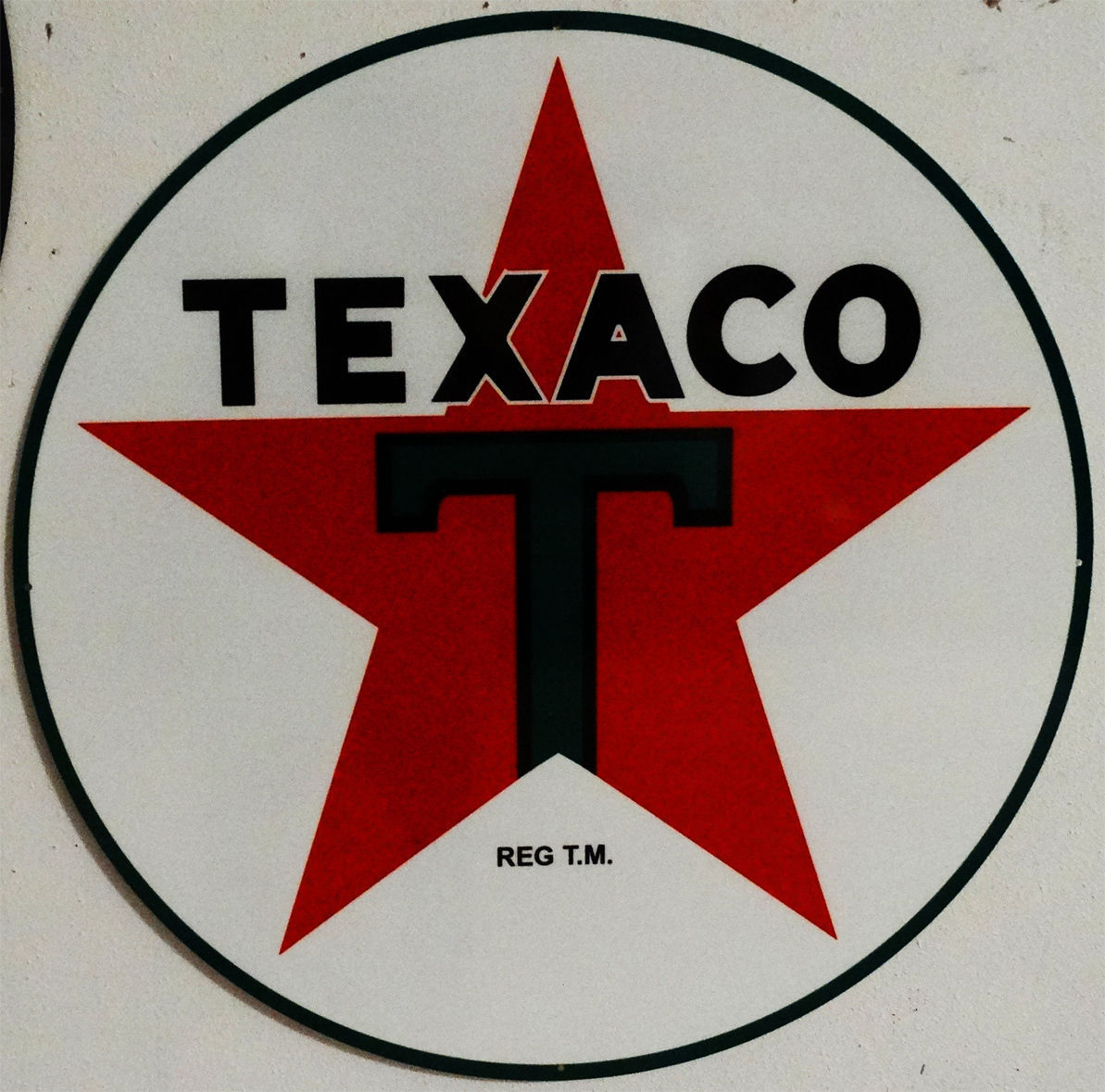 Texaco 38 Round Metal Sign