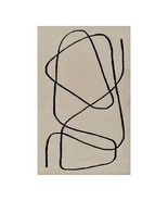 BLACK SWIRL MODERN HAND TUFTED RUG,CUSTOM RUG,KIDS RUG,AREA RUG,SOFT RUGS. - £86.04 GBP