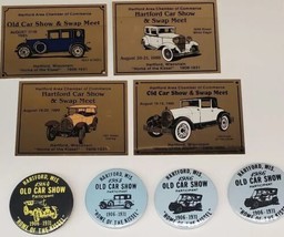 Hartford WI. Old Car Show 1980s Buttons Pins &amp; Metal Plaques Home of the Kissel - £23.26 GBP