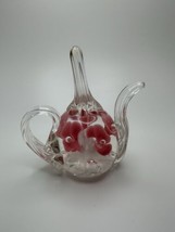 Prestige Art Glass Elwood Indiana Teapot Glass Paperweight 5.25&quot; NB1 - $21.78