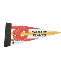 Vintage 1994 Calgary Flames NHL Felt Mini Pennant 4 x 9 NHL Mini Flag - $8.59