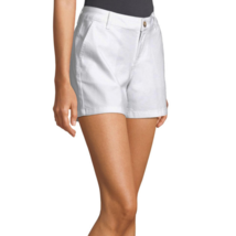 a.n.a. Women&#39;s Mid Rise Twill Chino Shorts Size 18 Solid White NEW 5 Inc... - £16.73 GBP