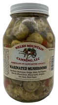 MARINATED MUSHROOMS 100% Natural 16 oz Pint Jars Amish Homemade in Lanca... - £6.95 GBP+
