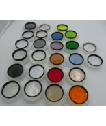 Vintage 25 Lens Filters + Adapters 55mm Minolta Kenko Hoya Vivitar  PR07... - $205.15 CAD