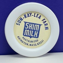 Dairy milk bottle cap farm advertising vintage label Sun Ray Lea Abingto... - $7.87