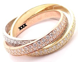 Authenticity Guarantee 
Authentic! Cartier Trinity 18k Gold Diamond Small Mod... - £13,301.71 GBP