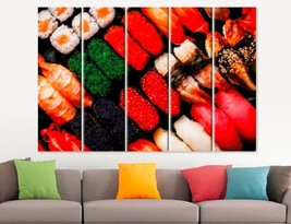 Sushi Canvas Print Japanese Restaurant Decor Gifts Kitchen Wall Art Food Lover G - £38.75 GBP