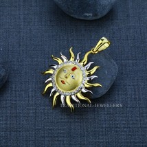 Sun Surya Men&#39;s Exclusive 916 Fancy Gold Pendant, Mens Gift CZ Studded Pendant 3 - £1,437.45 GBP