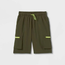 NWT All In Motion Boys Adjustable Waist Adventure Shorts, Moss, XS (4/5) - £6.12 GBP
