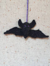 Black Knitted Wool Yarn Halloween Flying Bat Halloween Gifts Bat Toys Pumpkin Kn - £14.95 GBP