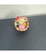 Miniature Child&#39;s Toy Knitting Set in Basket - $336.96 MXN