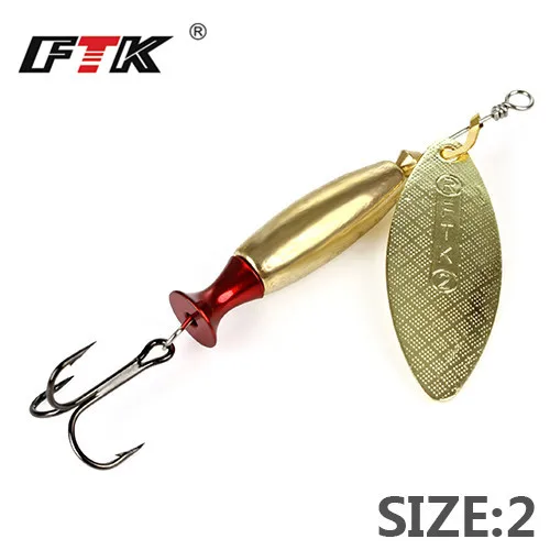 FTK 1PC Spinner lure Long Cast size:2 18g/:3 24g Fishing Lures Hook Spin... - $33.22