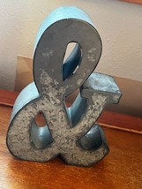 Vintage Reproduction Hollow Metal Ampersand AND Sign Shelf Figurine – 7 inches - £7.60 GBP