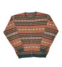 Gap Nordic Cardigan Sweater Womens M Multicolor Fair Isle Australian Knit Cotton - £25.13 GBP