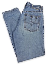 Vtg 90s Levi&#39;s Silver Tab Loose Fit Jeans Denim Button Fly Sz 7/8 Actual... - $33.78
