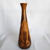 Vintage Southwestern Wooden Hand Carved Vase 7" Art - $8.51