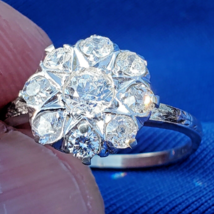 Earth mined European Diamond Antique Engagement Ring Deco Solitaire size 6 - £1,740.20 GBP