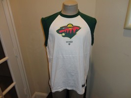Center Ice Authentic CCM Minnesota Wild Sleeveless NHL Hockey T-Shirt Youth XL - £18.68 GBP