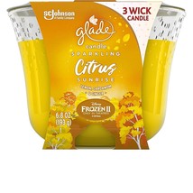 Glade Sparkling Citrus Sunrise 3 Wick Candles 6.8 oz Winter Holiday Coll... - $9.99