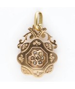 Antique Pendant Pearls Yellow Gold 18k Vintage Old Jewelry - $388.10 CAD