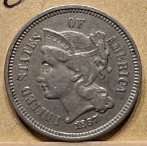 1867 3 Cent Nickel.    20230063 - $29.99