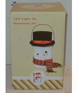 Cracker barrel Old Country Store 8&quot; LED Light Up Snowman Jar NIP Christmas - $50.67 CAD