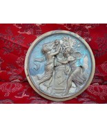 (bz-46) Woman with baby cameo disk bronze sculpture statue figurine cast... - £44.32 GBP