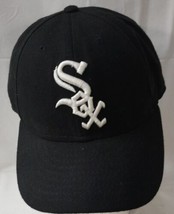 New Era Chicago White Sox Black Script Spellout 59FIFTY Fitted Hat Cap Sz 7 3/8 - £16.71 GBP