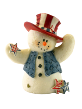 Sarah Attic Snowonders July Patriotic Stars Stripes Snowman 6406 - £15.41 GBP