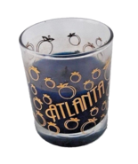 Atlanta Georgia Candle Souvenir Peaches Clear Glass Tourist Gold Blue GA - $13.50 CAD