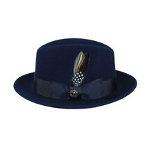 Men Bruno Capelo Hat Australian Wool Crushable Center Dent CHICAGO Ch302 Navy image 6