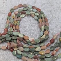 Natural Alashan Agate Teardrop Beads – 6×4×2.5mm - $9.49