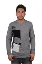 Dope Couture Toppe Grigio - Nero Felpa Girocollo Manica Lunga Pullover Camicia - £29.44 GBP