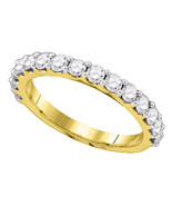 14kt Yellow Gold Womens Round Pave-set Diamond Single Row Wedding Band 1.00 - $1,384.72 CAD