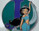 WDW 2008 Hidden Mickey Series 3 Alphabet Jasmine J Circle Disney Pin 66589 - $9.89