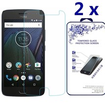 [2X] For Motorola Moto G5 Plus 2017 Hd Tempered Glass Screen Protector - £11.05 GBP