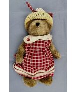 Boyds Bears Prudence Bearimore 12&quot; Red Plaid Dress #912053 - 2001 - $183.55 MXN