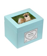 Small Pet Blue Photo Chest Urn - Free Plate - $59.95