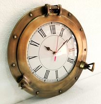 Antique Marine Brass Ship Porthole Clock Nautical Wall Clock Home Decorative (17 - $67.62+