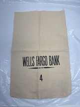 Vintage Canvas Wells Fargo Bank Bag Number 4 - $49.45
