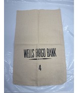 Vintage Canvas Wells Fargo Bank Bag Number 4 - $922.69 MXN