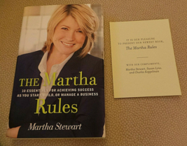 The Martha Rules by Martha Stewart HCwDJ w Presentation Card 1st/1st 200... - $5.40