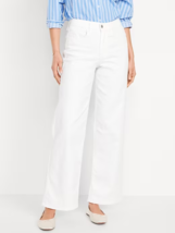 Old Navy WOW Wide Leg Jeans Womens 2 Petite White Stretch NEW - £21.25 GBP