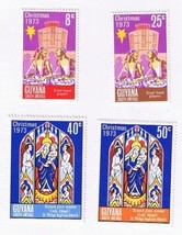 Stamps Guyana Christmas 1973 MLH - $1.80