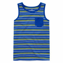 Okie Dokie Boys Tank Top Santorini Blue Stripe Size 6 Months  New - $8.98