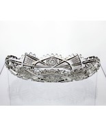 American Brilliant Hobstar &amp; Diamond Cut Spoon Tray, Antique ABP Oval 7.... - £27.97 GBP