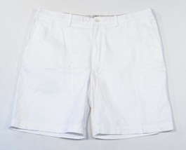 Izod Saltwater White Flat Front Chino Shorts Men&#39;s NWT - £43.95 GBP