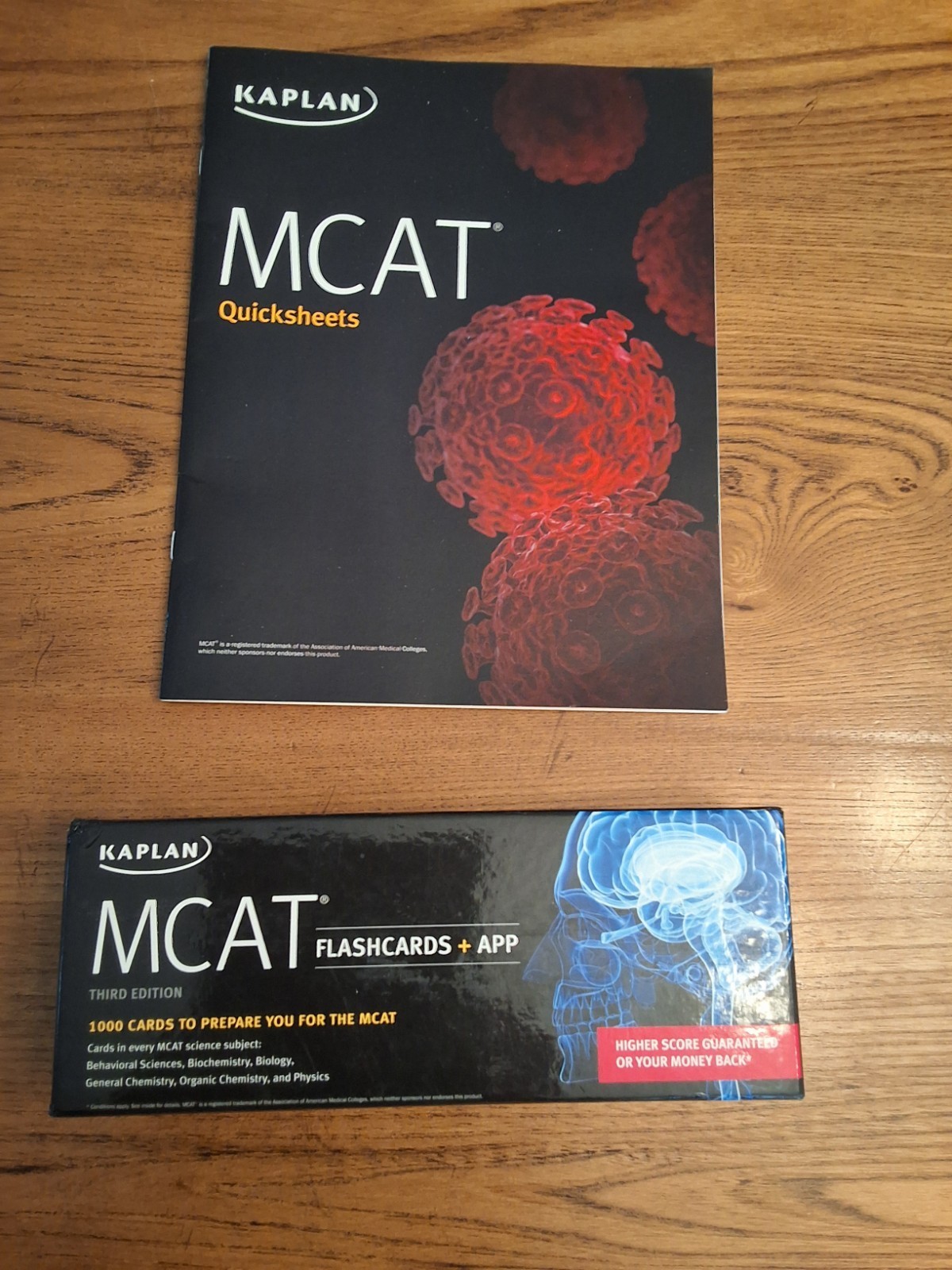 MCAT Flashcards 3rd edition Kaplan 1000 Cards &amp; Quicksheeets Like New - £15.03 GBP