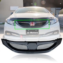 Brand New Real Carbon Fiber Front Bumper Grille Grille For 9th Honda Civic Sedan - £173.35 GBP