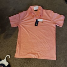 NWT Jack Nicklaus Golden Bear Golf Shirt Collar teal pink Salmon Polo  M Medium - £24.29 GBP